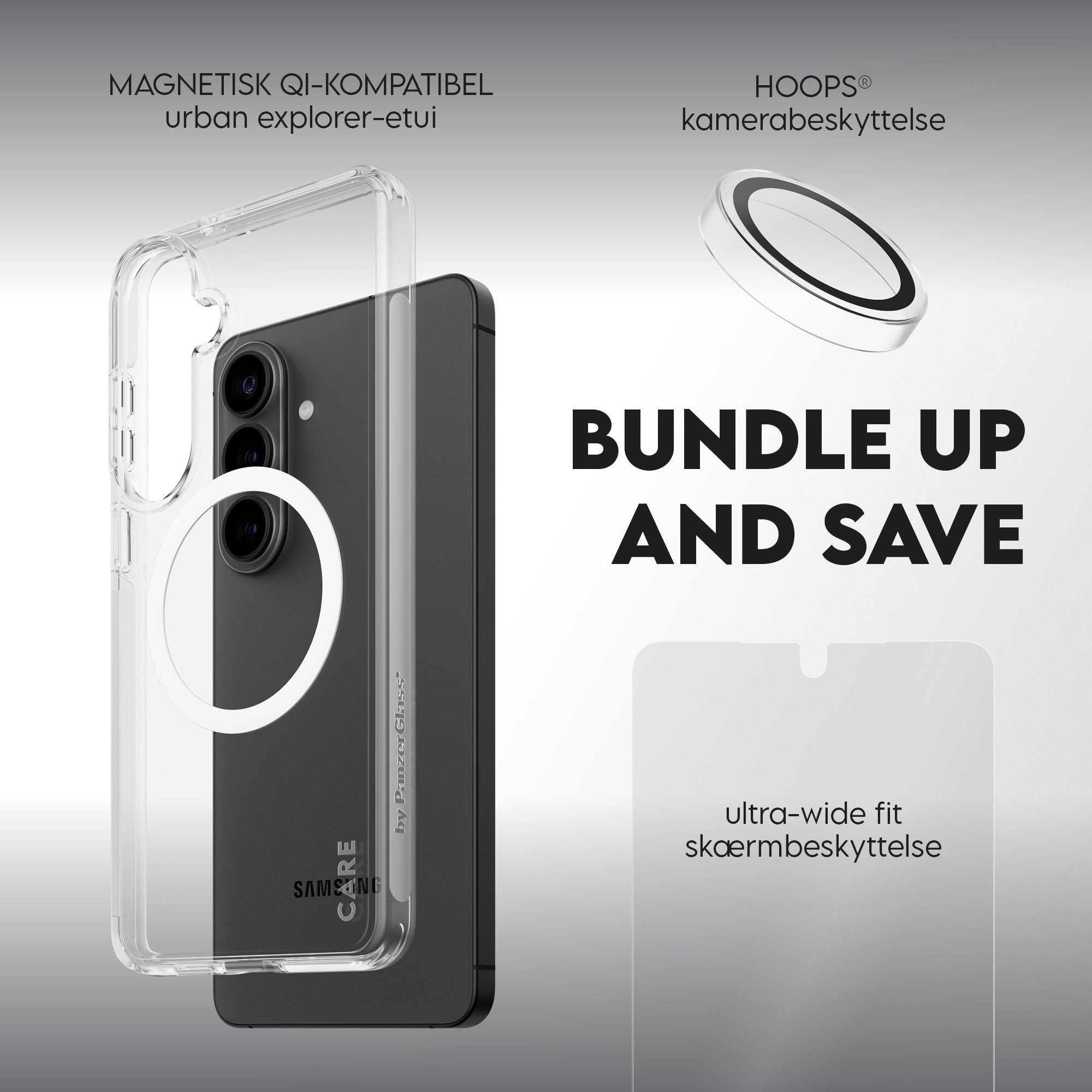 PanzerGlass® | CARE™ by PanzerGlass® 3-in-1 Pakke Samsung Galaxy S26